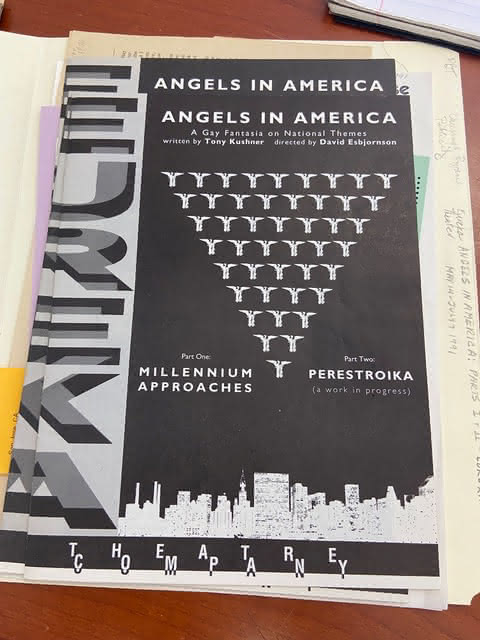 a Eurkea theater company playbill cover of the play Angels in America